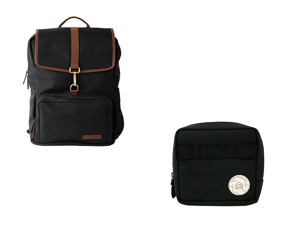 Alton Backpack 2.0 - Charcoal & Tan Leather