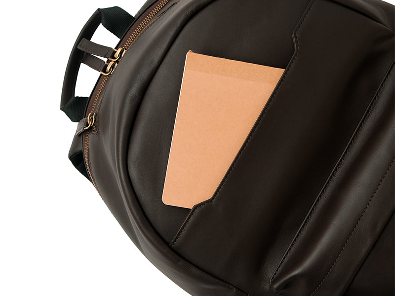 Pondi Backpack - Dark Tan Nappa Leather – The Postbox