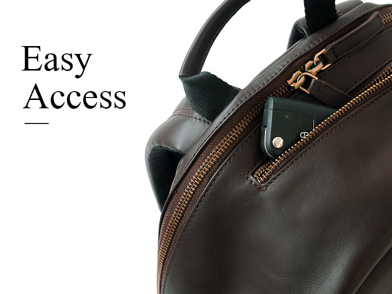 Pondi Backpack - Dark Tan Nappa Leather – The Postbox