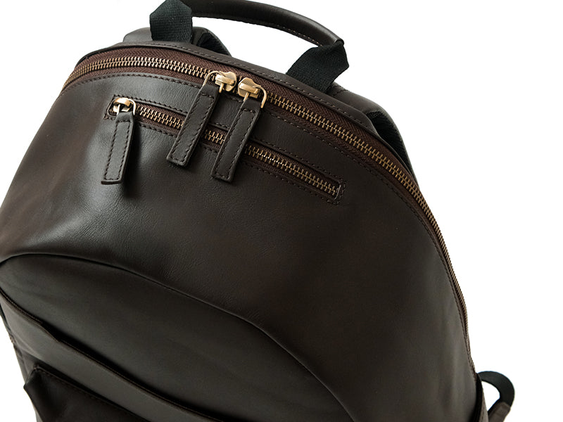 Pondi Backpack - Dark Tan Nappa Leather – The Postbox