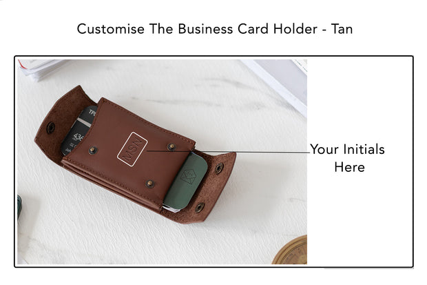 Business Card Holder - Tan