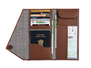 Wanderlust Passport Wallet - Tan