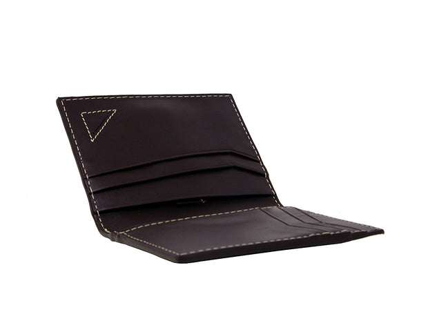 Urbane- Vertical Bifold Pull Tab Wallet - Dark Tan