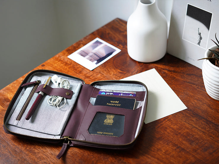 AIO Mobile & Passport Unit - Burgundy