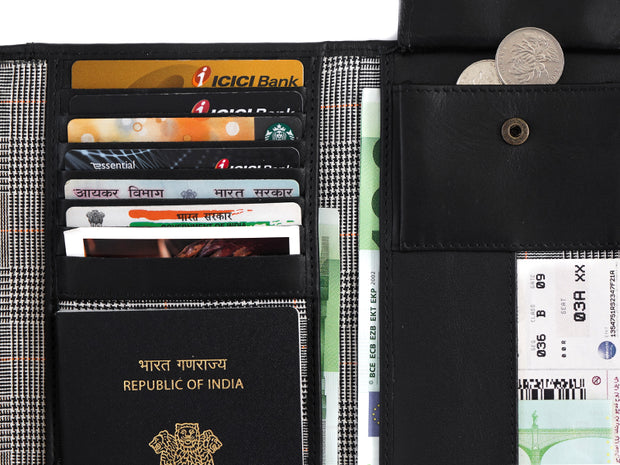 Wanderlust Passport Wallet - Black